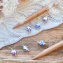 Fixka na pletenie na oceľovom lane, mix kvetov 1
