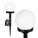 Solárne záhradné svietidlo BIELA ​​GUĽA s hrotmi 10 cm LED