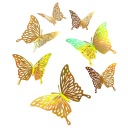 Motýle 3D samolepky na stenu Golden Butterflies