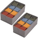 2x organizér spodnej bielizne na ponožky 32*16cm do šatníkovej zásuvky 2*4 priehradky