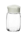 Sklenená nádoba, dávkovač korenia, 100 ml, biela