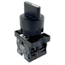 1-0-1 perový spínač, stabilný ED33 2NO, plastový, pre 22mm otvor
