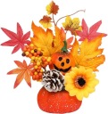 Dekorácia ornament Jesenná Halloween tekvica javorové listy mix žalude