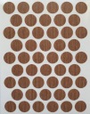 Čiapky na nábytok samolepiace 14mm - orech macchiato (2419) - 50 ks.
