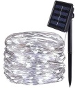 SOLÁRNE GARLANDOVÉ ZÁHRADNÉ LAMPY 100 LED 20M DEKORATÍVNY SÚMRAK SNÍMAČ
