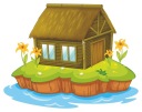 NÁLEPKA NA OKENNÉ ZRKADLO SKLENENÉ OSTROV LETNÝ DOM