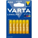 6 x Varta Longlife LR03/AAA 4103 (blister)