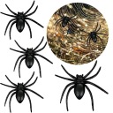 Spider Halloween pavúky umelá dekoračná guma Čierna 4 ks.