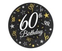 Papierové taniere 60 Birthdays Black Gold 6 ks.