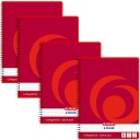 HERLITZ GRAPHED NOTEBOOK A5 80 ŠPIRÁLA VYSOKÁ KVALITA 4 ks