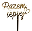 Svadobný topper s nápisom 