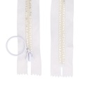 Nerozopínateľný zips 16cm biely