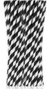 EKOLOGICKÉ SWIRL BLACK PAPIEROVÉ SLAMKY 25 ks