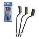 Súprava drôtených kief, drôtená kefa, oceľ, mosadz, nylon, SMALL, 3 ks