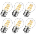 6x E27 LED žiarovka vláknová guľa 2W=15W 200lm teplá 3000K dekoračná Savineo