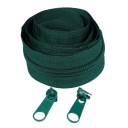 5mm páska na špirálový zips, zelená, 1m, 2 jazdce