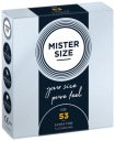 Kondómy MISTER VEĽKOSŤ 53 mm prispôsobené na obvod, 3 kusy
