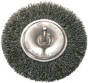 Kotúčová kefa z oceľového vlnitého drôtu fi=120 mm, stopka 6 mm
