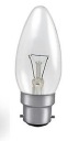 Anglická Sviečková Žiarovka B35 230V B22 60W Transparentná 22mm