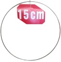 STRIEBORNÝ prsteň/ráfik na lapače snov/makramé 15 cm