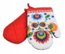 Sada 2 ks chňapiek s magnetom Folk red