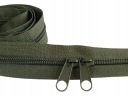 Špirálový zips 5 mm zips na meter khaki OLIVOVÝ 1 meter + 2 zipsy