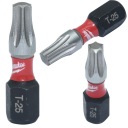 BIT KRÁTKY NÁRAZ MILWAUKEE SHOCKWAVE BIT TORX TX25 25mm 1ks.