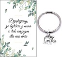 ĎAKUJEME HOSTOM DARČEK SVADOBNÝ SVADOBNÝ SVADOBNÝ SLON SPOMIENKY KĽÚČOVKA
