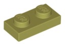 LEGO TANIER 1X2 OLIVOVÁ ZELENÁ Č. 3023 ZA 2 KS