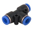 Pneumatický konektor 12 mm TEE zásuvný pre pneumatickú vzduchovú hadicu