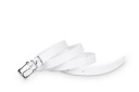 Klasický biely eko dámsky opasok 1,5 cm