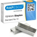 Silné kancelárske oceľové sponky Rapesco 10/4 mm 1000 kusov do zošívačky