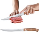DOMÁCI GASTRONOMICKÝ NÔŽ DLHÝ NA SEKANIE ZELENINY A BYLINKOV OSTRÝ S BRDOU 21cm