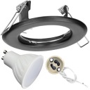 PEVNÁ HALOGÉNOVÁ LAMPA + GU10 5W NEUTRÁLNA LED ŽIAROVKA 4000K + ZÁSUVKA