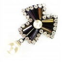 Zirkónová nášivka Cross Pearl Bow Bow