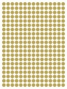 Nálepky CIRCLES Bodky 1cm 300ks ZLAT