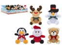 Plyšový VIANOČNÝ MASKOT 13 cm - SNEHULIEN, SANTA, SOB, TUČŇAN, MEDVEĎ