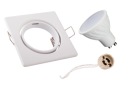 LED SET GU10 10W halogénové svietidlo WHITE SQUARE