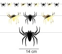 Banner GARLAND SPIDERS HALLOWEEN čierne zlato 9 KS