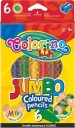 COLORINO PRVÉ ceruzkové farbičky 6 FARIEB JUMBO HRUBÝ PRÍRODNÝ strúhač