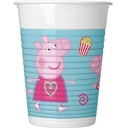 Plastové poháre (WM) Peppa Pig Messy Play, 200 ml, 8 ks (štítok SUP)