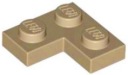 LEGO 2X2 ROHOVÁ POHOVKA TMAVÁ BÉŽOVÁ Č. 2420 PRE 10 KS