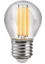 E27 G45 šedá Edison LED žiarovka, ozdobné vlákno, svetlá, účinná, dekoratívna