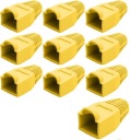 Gumový kryt na zástrčku RJ45, 10 kusov, žltý