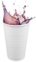 Biele plastové poháre na pitie 200ml 100ks