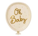 Papierové taniere s balónikmi, Oh Baby - 6 ks.