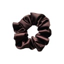 Saténová scrunchie kravata do vlasov Tmavá čokoláda