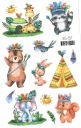 Umývateľné tetovanie pre deti GLITTER ANIMALS EG157
