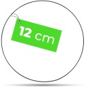 ČIERNY kovový prsteň lapač snov, 12 cm