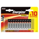 10x Energizer MAX AAA alkalická batéria RL03 E92 tenké prsty